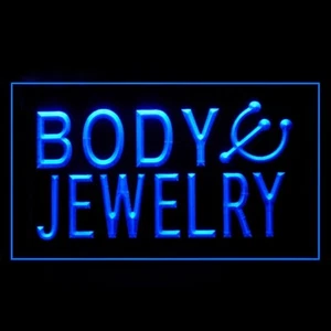 100019 Body Jewelry Piercing Shop Ear Display LED Light Neon Sign - Picture 1 of 1