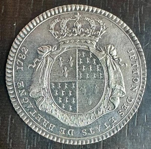 Ficha - Luis XVI 1774-1792 - Estados De Britains 1782 - Picture 1 of 2