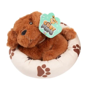 Acogedor juguete de peluche para perros con cama para cachorros - ¡Cachorro perfecto sin complicaciones para niños! 🎀🐾 - Imagen 1 de 1
