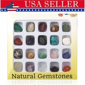 20Pcs/Set Healing Crystal Natural Gemstone Reiki Chakra Collection Stone Kit USA - Picture 1 of 9