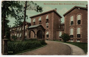 Hartford Hospital Main Entrance CT Connecticut Divided Back Postcard Unposted - Picture 1 of 12