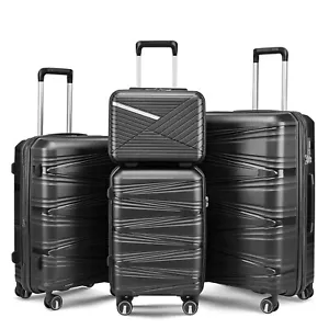 Luggage 4Pc Set (14/20/24/28) Hard Shell TSA Lock Expandable Suitcase - Picture 1 of 12