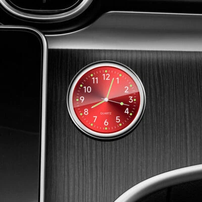 In-Car Mini Luminous Quartz Analog Clock Dashboard Stick-On Watch Decoration - Image 1 of 4