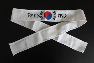 Diadema Artes Marciales Banda de Mano con Bandera Coreana Pai's Taekwondo 48" x 2" Foto 1 de 4