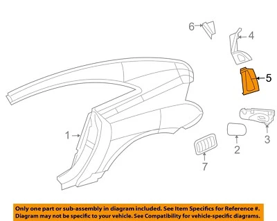 Componentes de panel de cuarto Crossfire OEM 04-08 CHRYSLER - Panel de lámpara trasera 5098652AA Foto 1 de 2