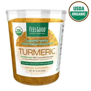 Feel Good USDA Curcuma biologica in polvere, 16 once - Foto 1 di 3