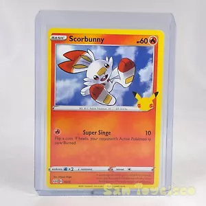Pokemon TCG 25th Anniversary McDonalds Promo Card - Scorbunny 16/25 nonholo 2021 - Picture 1 of 2