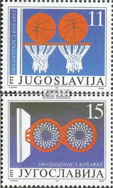 Baloncesto Yugoslavia 2484-2485 como nuevo/MNH 1991 100 años Foto 1 de 1