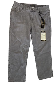 Jordache Womens Straight Crop Leg Jeans Medium Gray Size 10 (A145/6) - Picture 1 of 11