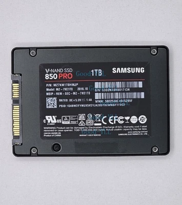 Samsung 850 Pro Series 1TB SATA3.0 6Gbps 2.5 inch Internal SSD MZ-7KE1T0 V-NND - Image 1 of 3