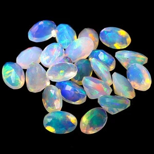 Oval AAA Floral Flash Play Of Color Crystal Fire Opal 23pcs 4.72ct 5.5x3.5mm Lot - Picture 1 of 14
