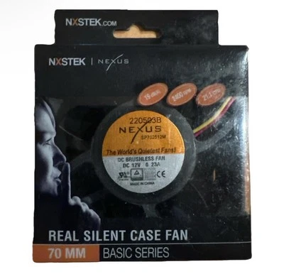 Nexus 70mm Real Silent Case Fan 220503A SP702512M DC Brushless Fan (c11) - Image 1 of 2