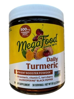 Polvo potenciador diario de nutrientes de cúrcuma MegaFood - 2,08 oz - Ex: 6/26 Foto 1 de 4