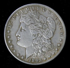 1893 P STICHTAG VZ DETAILS, GEREINIGT, MORGAN SILBER DOLLAR, SIEHE BILDER - Bild 1 von 2