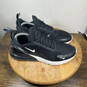 Nike Air Max 270 Shoes Mens Size 9.5 Black White Running Sneakers AH8050-002 - Picture 1 of 8