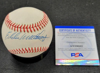 Eddie Mathews signed Official National League NL ONL Baseball autograph ~ PSA - Image 1 of 2
