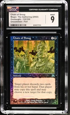 CHAIN OF SMOG Onslaught Foil U CGC 9 MTG [Nostalgium] - Image 1 of 2