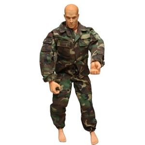Vintage 1996 Hasbro GI Joe Boy Doll Action Figure Jointed Green Camo Outfit - Picture 1 of 24