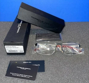 NUEVAS GAFAS ORIGINALES PORSCHE DESIGN P8274 D GUNMETAL TITANIO SEMI-SIN MONTURA - Imagen 1 de 10