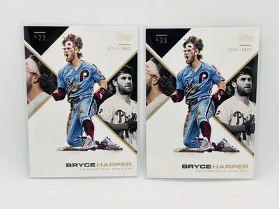 Bryce Harper 2019 Topps X Tatis 0.23 LOT (2) Style & Swag Phillies 0000 - Image 1 of 2