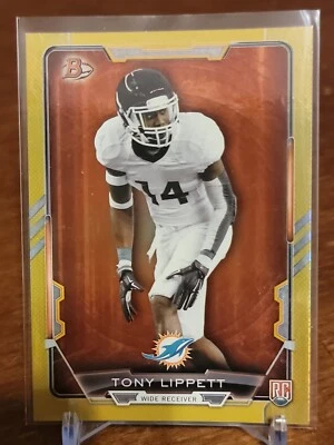 2015 Bowman Rookies Gold Rainbow Foil /399 Tony Lippett #80 Rookie RC - Image 1 of 2