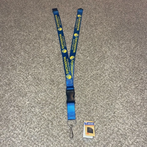 Golden State Warriors Lanyard w/ Detachable Key Ring Chain Buckle ID Holder NBA Cover