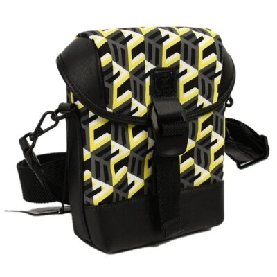 Bolso Bandolera MCM Amarillo Negro LOGOGRAMA CÚBICO Pequeño Nylon Nuevo con Etiquetas Foto 1 de 4