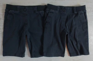 LOT Izod Approved Schoolwear Navy Blue Shorts Girls Size 8 Regular Pull On - Picture 1 of 8