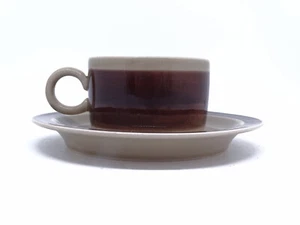 Melitta Kaffeetasse mit Unterteller handgemalt 60er Jahre Keramik Tasse Retro - Bild 1 von 5
