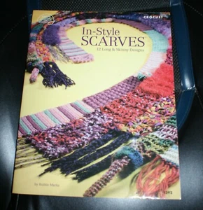 In-Style Scarves Knit Crochet Craft Book Paperback 12 Designs NEW Book - Picture 1 of 2