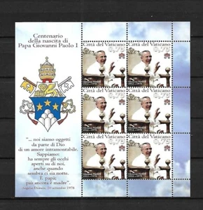 VATICAN 2012 Pope John Paul I (1912-1978) MNH MINI SHEET SC # 1505 - Picture 1 of 1