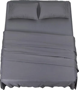 Set Lenzuola Letto 4 Pezzi 180x200 - Spazzolata Poliestre di Microfibra - Foto 1 di 7