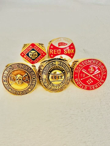 5 PCS Red Sox World Series Babe Ruth Championship Ring Set, 🇺🇸 SHIP Cover