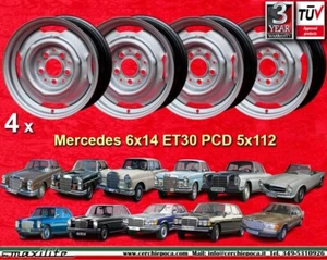 4 cerchi Mercedes 6x14 5x112 ET30 108 109 110 111 112 113 114 115 116 123 126 - Foto 1 di 21