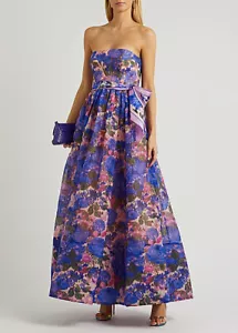 ZIMMERMANN High Tide floral-print strapless dress size 0 - Picture 1 of 8