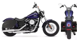HARLEY-DAVIDSON Borse da sella in pelle per DYNA STREET BOB FXDB con kit di montaggio - Foto 1 di 7