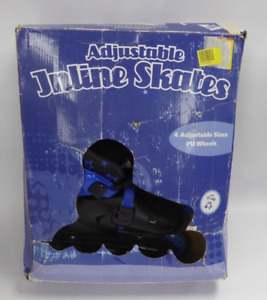 Inline Skates Adjustable Size Black/Blue Size UK 4-7 EUR 37-40 Boxed  M15 Y315