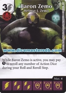 Baron Zemo Helmut J. Zemo #35 - Age of Ultron - Marvel Dice Masters - Picture 1 of 1