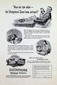 VINTAGE 1940s Print Ad ~Dictaphone Electronic Dictation ~What every office needs - Picture 1 of 1
