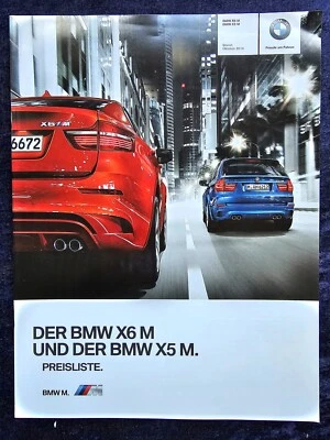 BMW X6 M E71 und X5 M E70 Preisliste 10.2010  28 Seiten! Foto 1 de 2