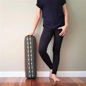 Yoga Bolster /Props Natural Kapok Filled RedEle - Picture 1 of 1