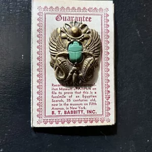 Egyptian SCARAB Double Serpent Brooch - Picture 1 of 3