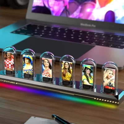 Nixie  TUBE CLOCK /Informative displays / with docking light / Desktop - Image 1 of 4