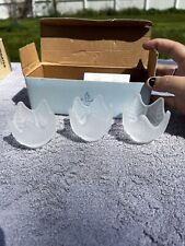 New ListingPartyLite 3 Frosted Lotus Blossom Votive Candle Holders P0290 In Original Box