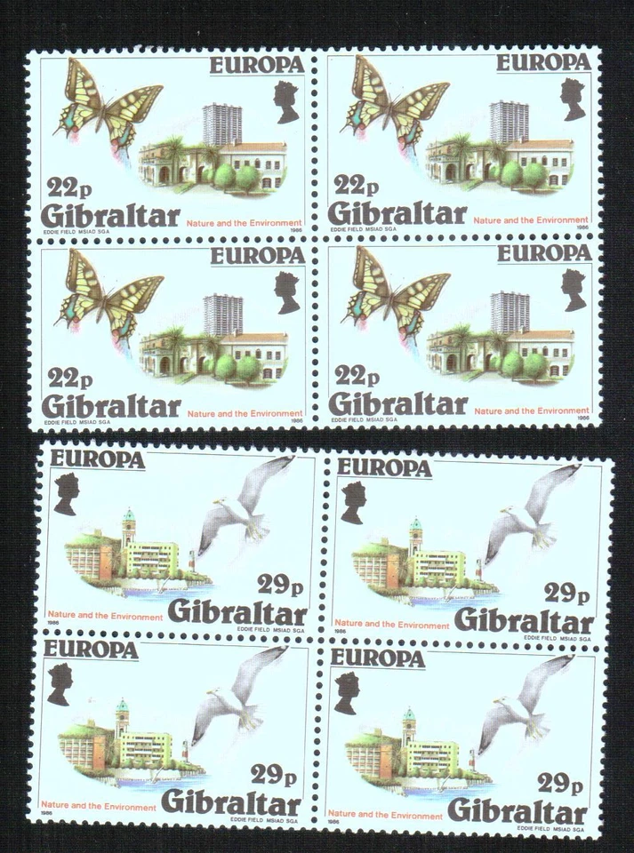 GIBRALTAR 1986 EUROPA CEPT BLOQUE DE 4 SERIES NUEVAS - Imagen 1 de 1
