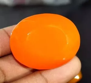 62-64 Ct Welo Australian Shine Orange Opal Oval Cut Loose Gemstone EGL Certified - Picture 1 of 5