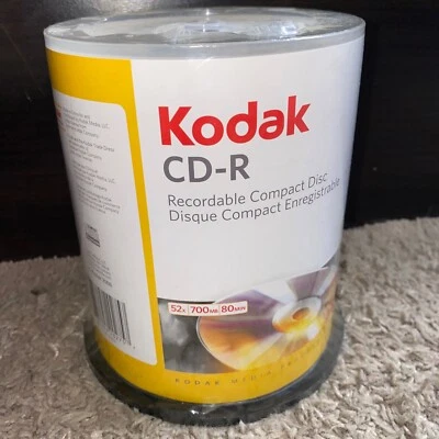 NEW Kodak CD-R 52x 700MB 80 Minute 75 Pack Sealed - Image 1 of 4
