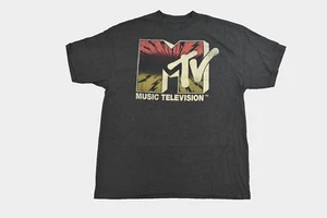 MTV Big & Tall Musikfernsehen elektrisches Logo graues Herrenhemd neu 3XLT - Bild 1 von 5