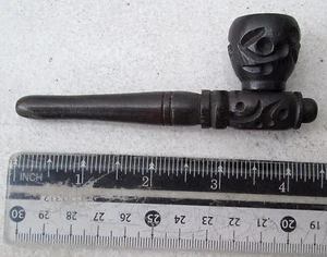 ¡Único! Pipa para fumar de madera Yao Mien Hill Tribe de 4 pulgadas 100% HECHA A MANO - Imagen 1 de 4
