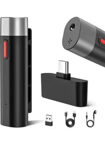 Wireless Lavalier Microphone Plug-Play Lapel Mic for YouTube TikTok Facebook NIB - Picture 1 of 7